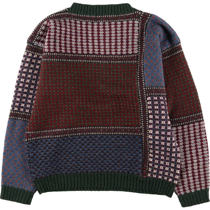 80'S WOOLRICH THE WOMAN all-over print wool knit sweater, women's XL, vintage /eaa344790