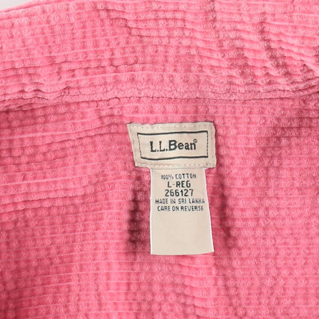 LLBean Long Sleeve Corduroy Shirt Box Shirt Women's Size L /eaa344835