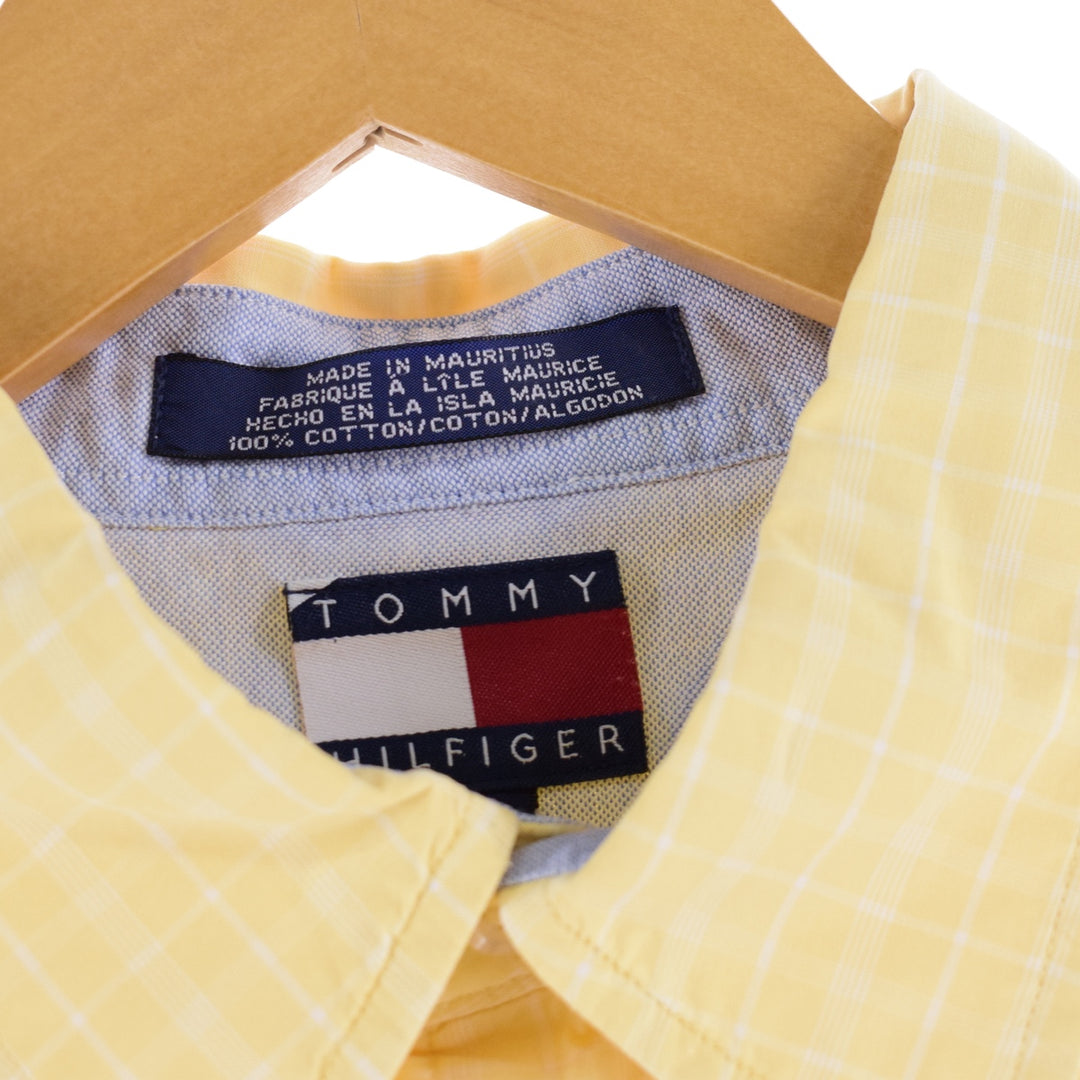 90'S Tommy Hilfiger Vintage Check Shirt, Short Sleeve, Men's L /eaa345653