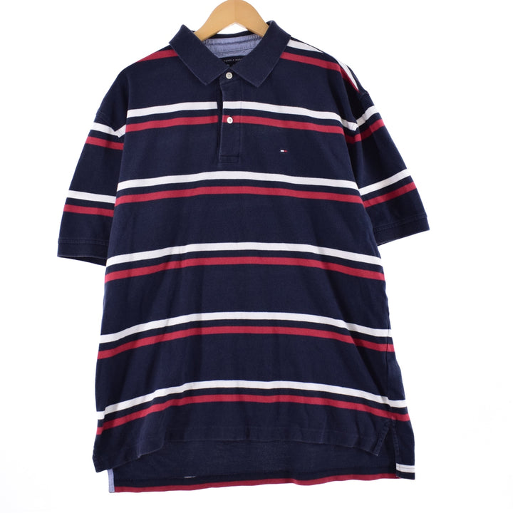 Tommy Hilfiger CLASSIC FIT Striped Pattern Short Sleeve Polo Shirt Men's XL /eaa345758