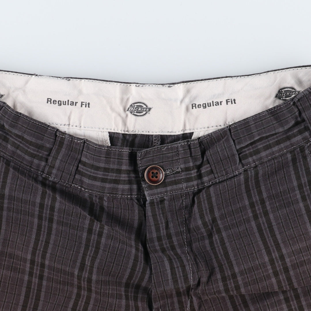 Dickies Regular Fit Check Pattern Work Shorts, Half Pants, Men's, W34 / eaa346126