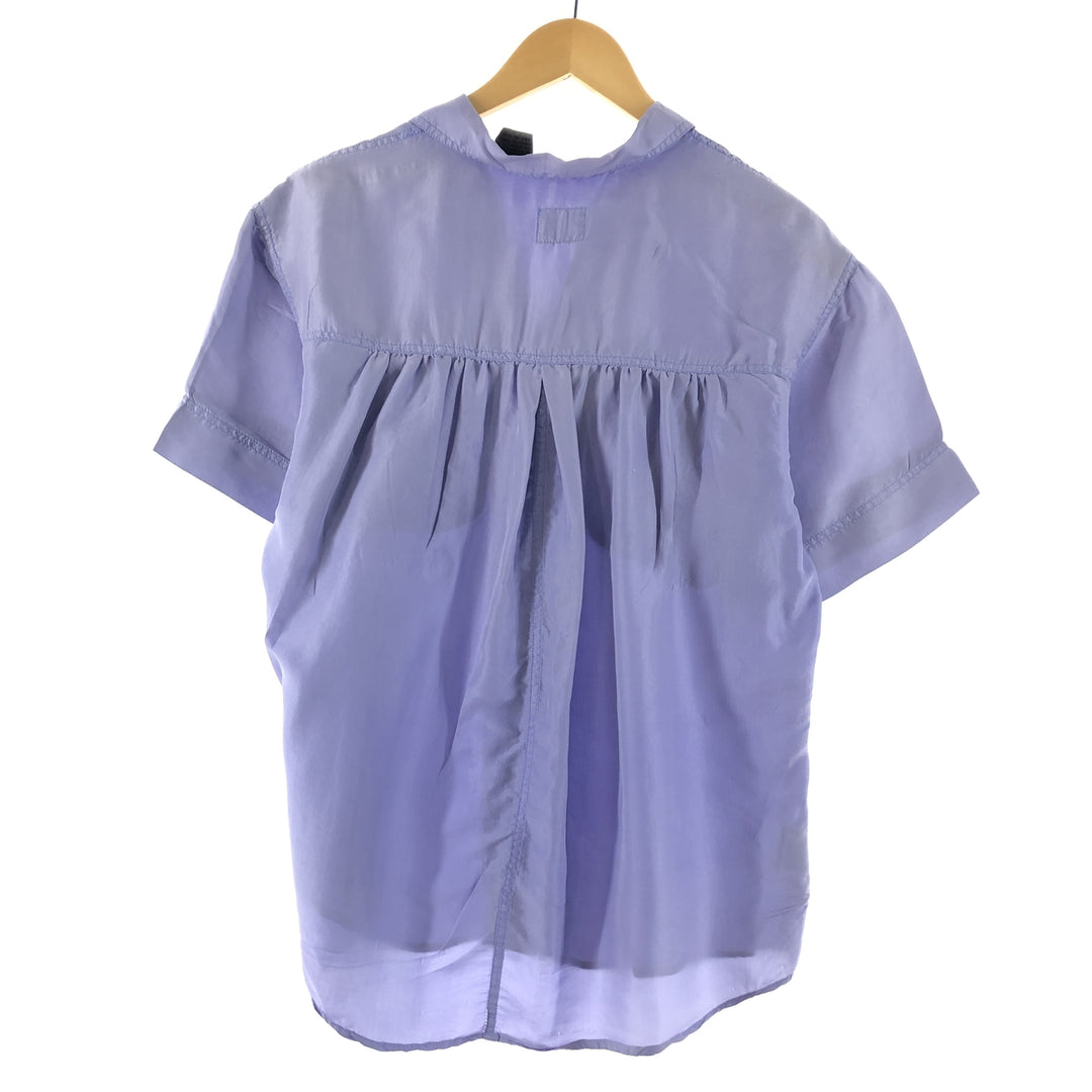 Liz wear short sleeve open collar silk shirt women's S /eaa346382