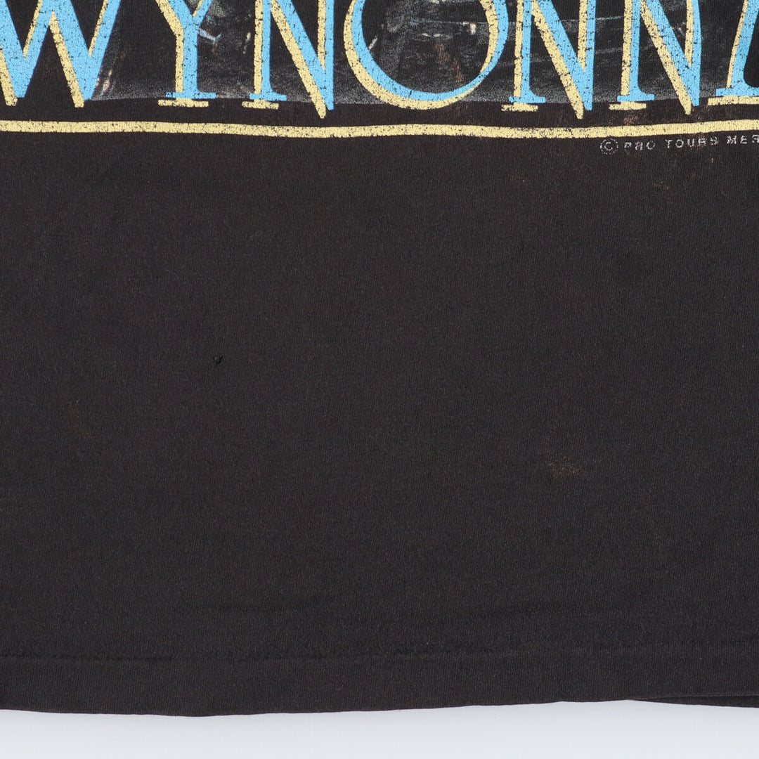 90'S Hanes WYNONNA Wynonna Judd double-sided print cut-off collar band T-shirt, made in USA, men's L /eaa346392