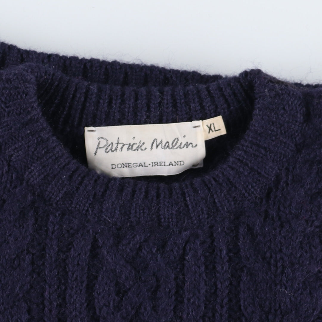 Patrick Malin Fisherman Aran Knit Sweater Men's XL Vintage /eaa346419