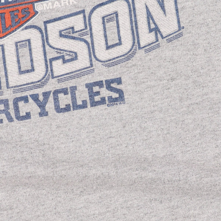 Big size Harley-Davidson double-sided print motorcycle bike T-shirt, free size /eaa347370