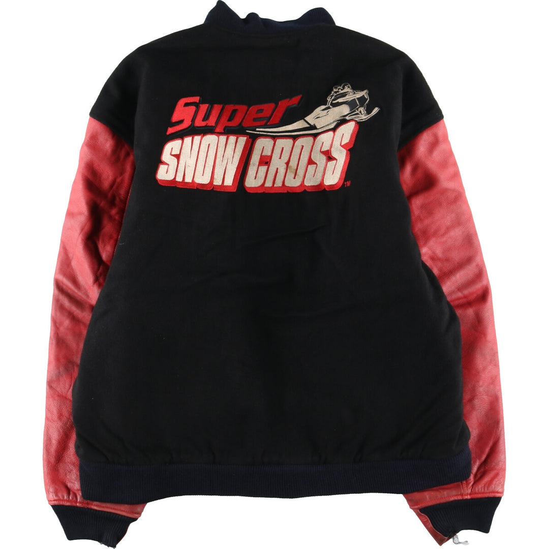 COLDWAVE Leather Sleeve Wool Stadium Jacket Award Jacket Varsity Jacket Men's L /eaa347416