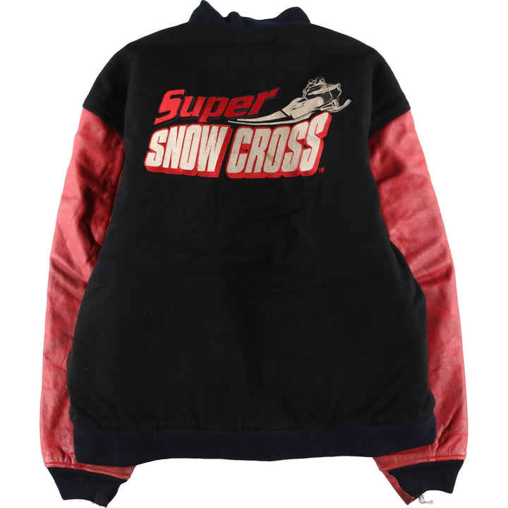 COLDWAVE Leather Sleeve Wool Stadium Jacket Award Jacket Varsity Jacket Men's L /eaa347416