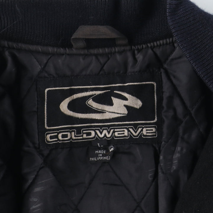 COLDWAVE Leather Sleeve Wool Stadium Jacket Award Jacket Varsity Jacket Men's L /eaa347416