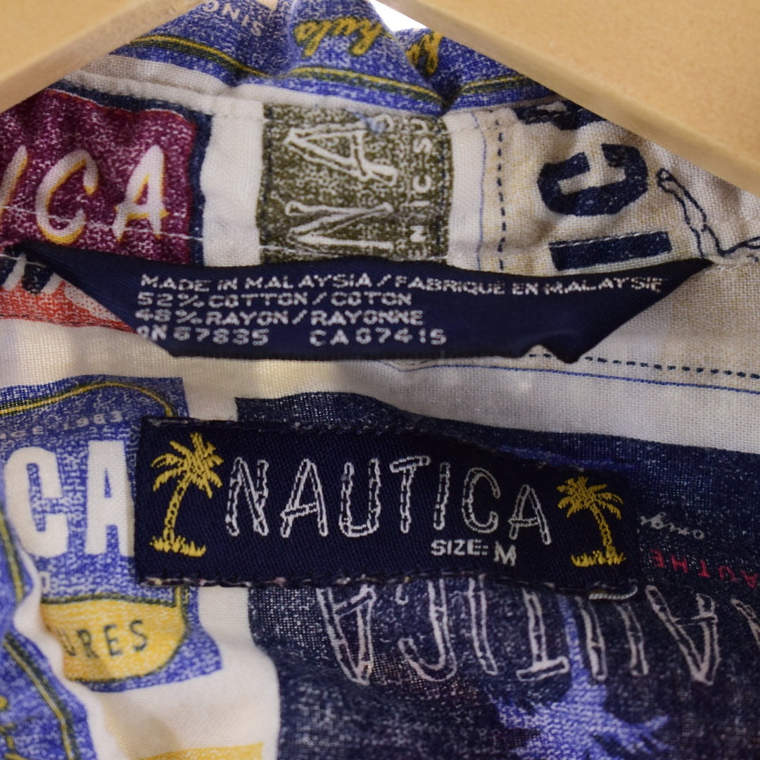 NAUTICA Button-down Hawaiian Aloha Shirt Men's XL /eaa348050