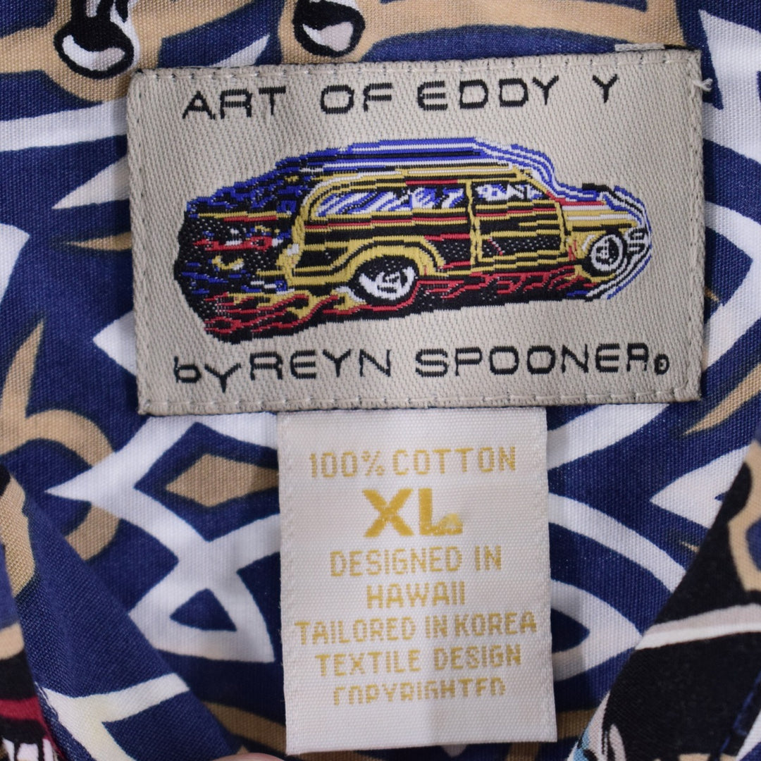 Reyn Spooner ART OF EDDY Y All-over Print Hawaiian Aloha Shirt, Men's XL /eaa348528