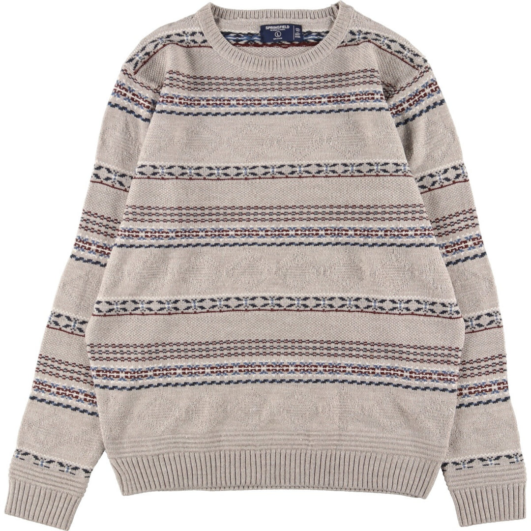 SPRINGFIELD All-over Pattern Acrylic Knit Sweater Men's L /eaa348633