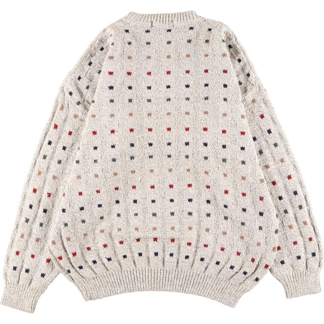 90'S CLAYBROOKE OUTDOORS all-over print cotton knit sweater made in USA men's XXL vintage /eaa348687