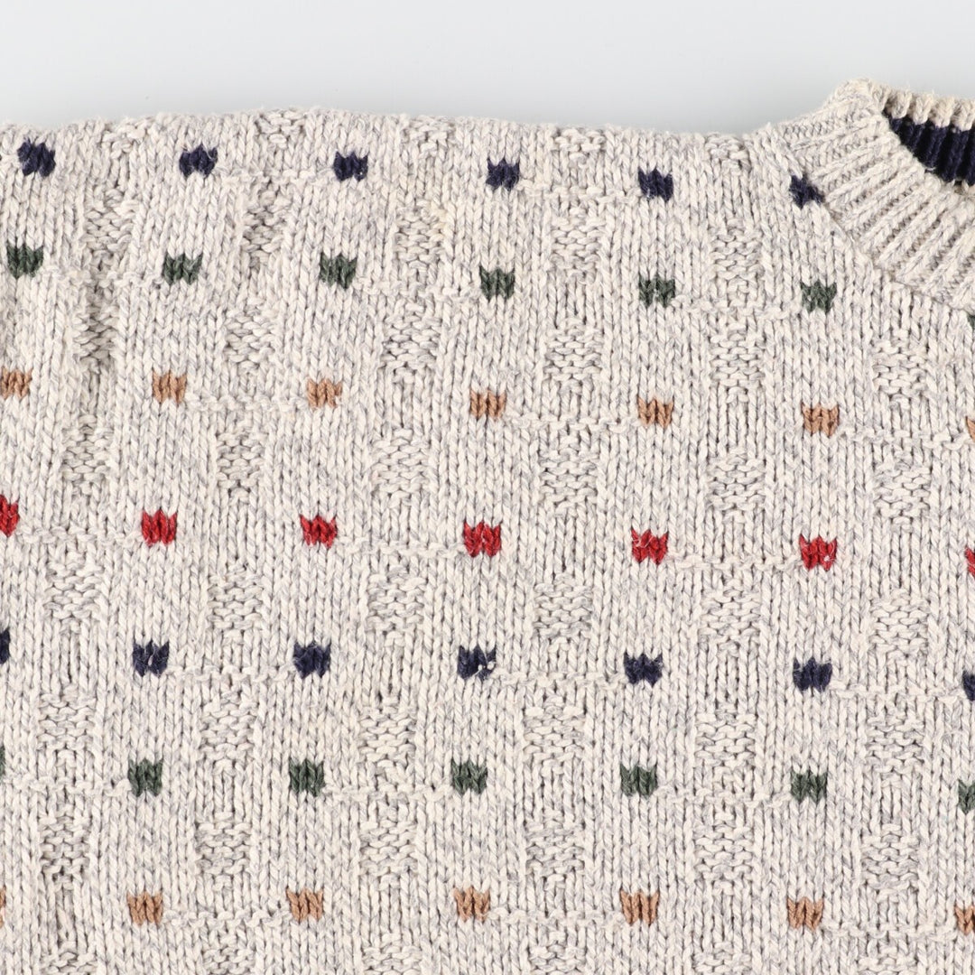 90'S CLAYBROOKE OUTDOORS all-over print cotton knit sweater made in USA men's XXL vintage /eaa348687