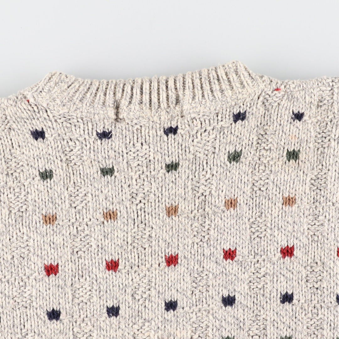 90'S CLAYBROOKE OUTDOORS all-over print cotton knit sweater made in USA men's XXL vintage /eaa348687