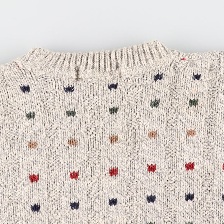 90'S CLAYBROOKE OUTDOORS all-over print cotton knit sweater made in USA men's XXL vintage /eaa348687