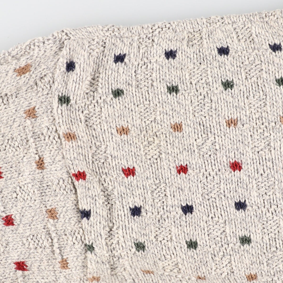 90'S CLAYBROOKE OUTDOORS all-over print cotton knit sweater made in USA men's XXL vintage /eaa348687