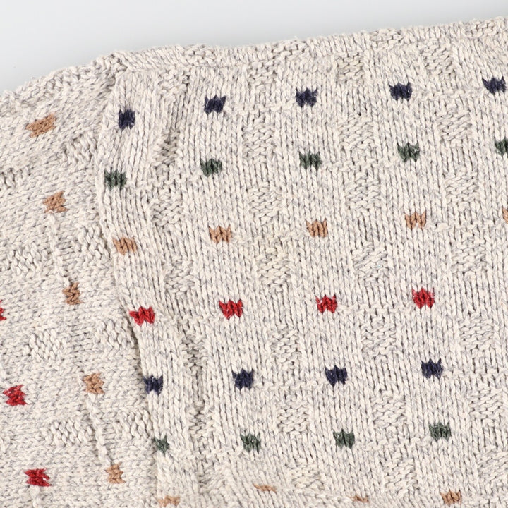 90'S CLAYBROOKE OUTDOORS all-over print cotton knit sweater made in USA men's XXL vintage /eaa348687