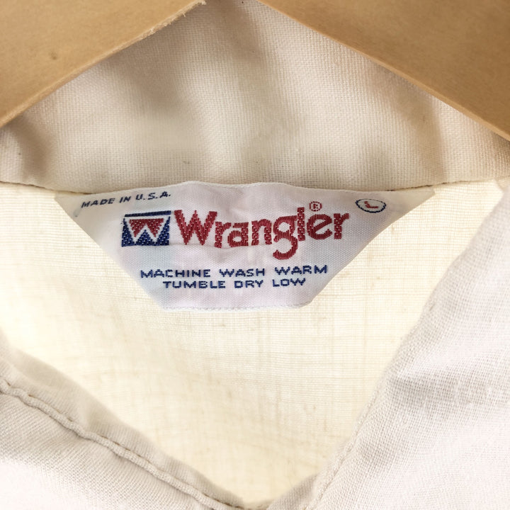 70'S Wrangler short sleeve box shirt made in USA, men's L, vintage /eaa348753