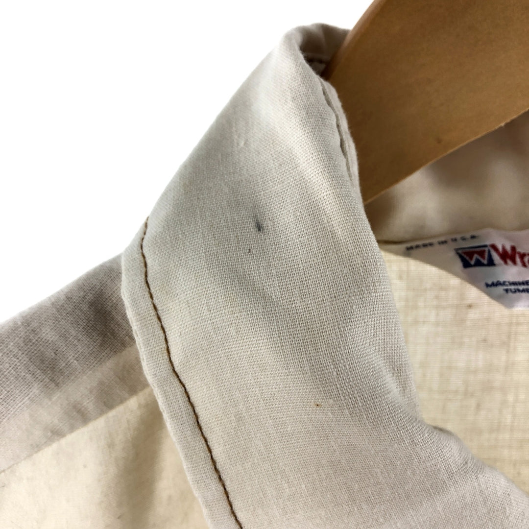 70'S Wrangler short sleeve box shirt made in USA, men's L, vintage /eaa348753