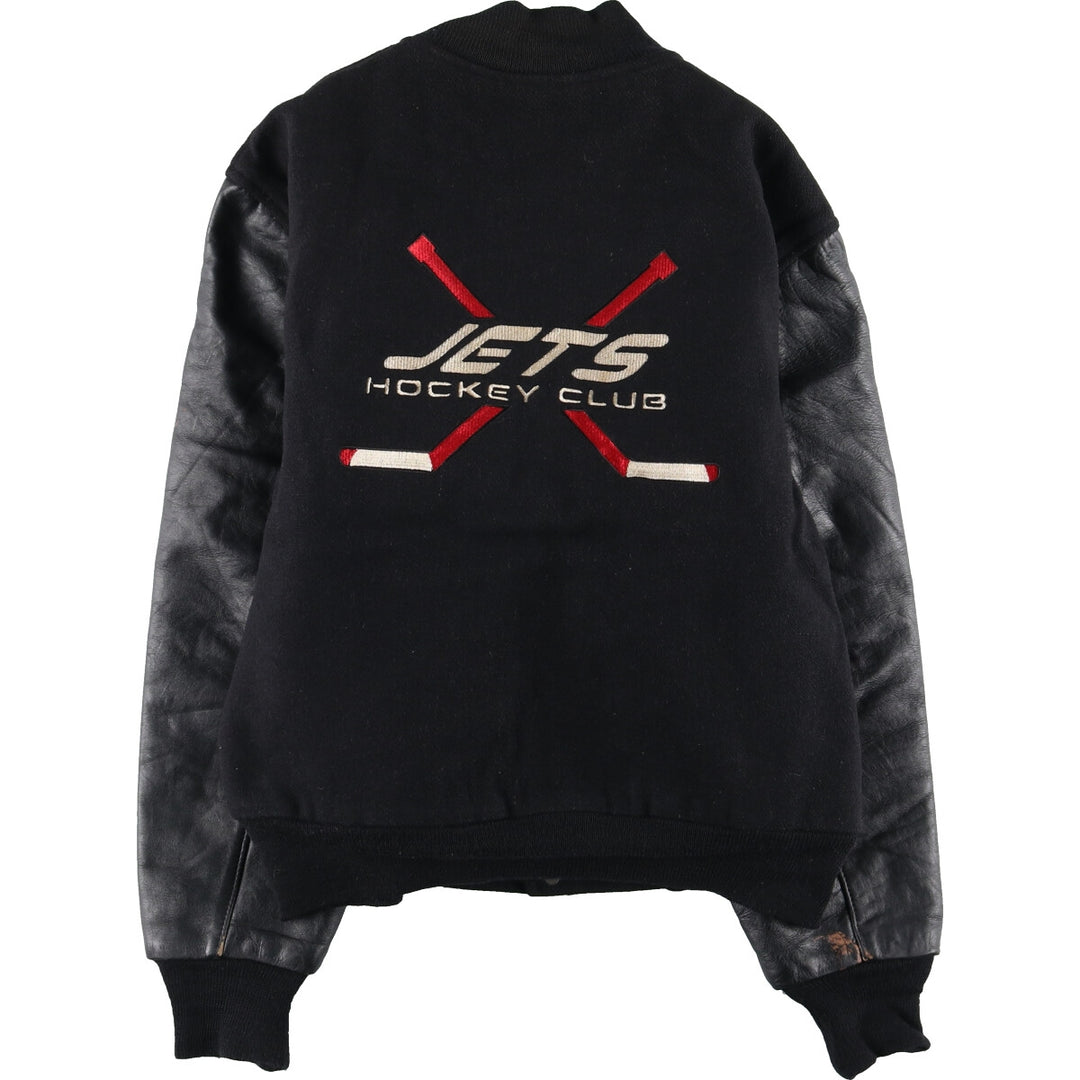 90'S T&M SPORTAWEAR Wool Leather Sleeve Varsity Jacket Award Jacket Varsity Jacket Made in USA Men's L Vintage /eaa348850