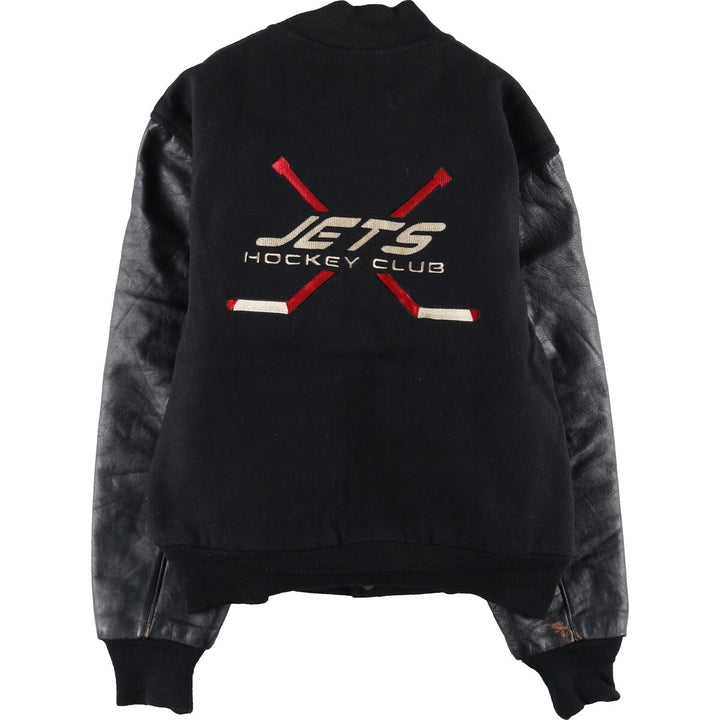 90'S T&M SPORTAWEAR Wool Leather Sleeve Varsity Jacket Award Jacket Varsity Jacket Made in USA Men's L Vintage /eaa348850