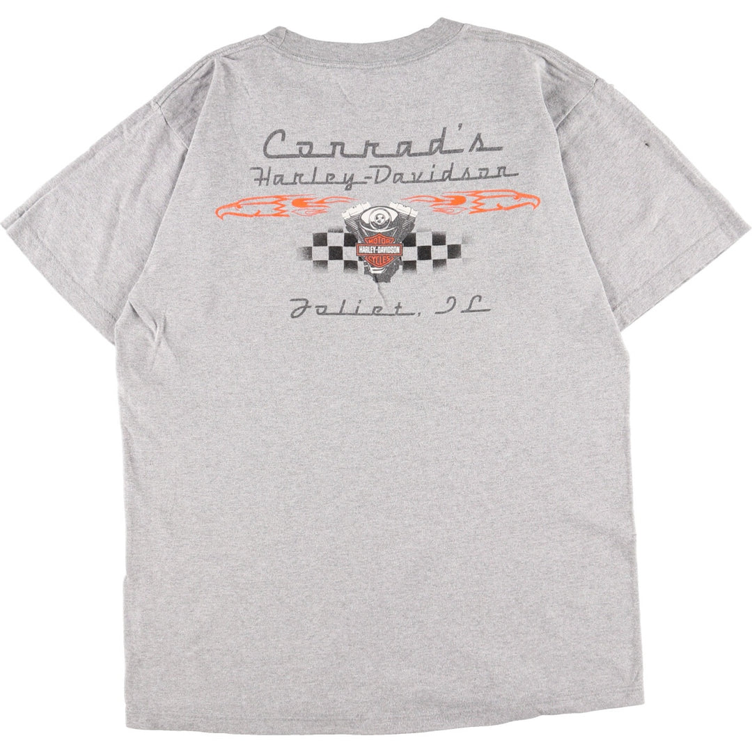 Harley-Davidson Double-sided Print Motorcycle Bike T-Shirt Made in USA Men's L /eaa348920