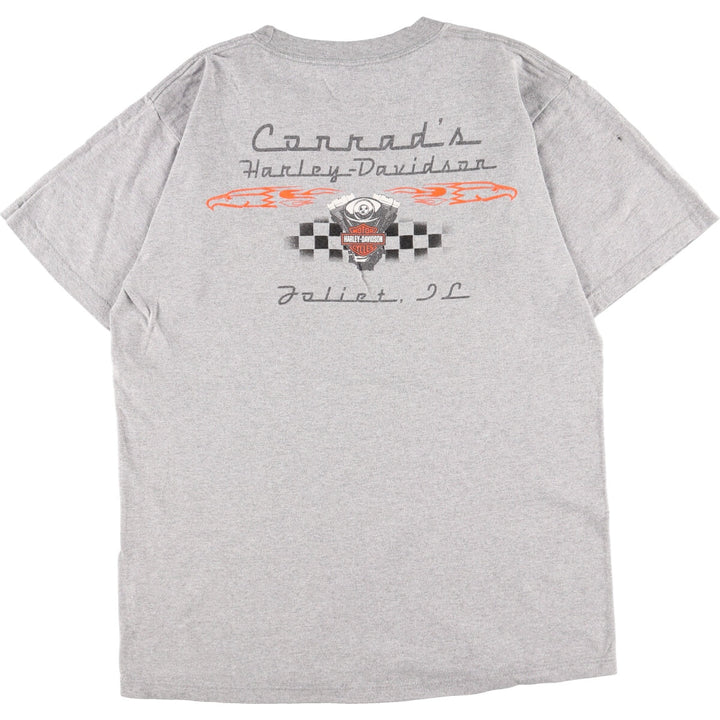 Harley-Davidson Double-sided Print Motorcycle Bike T-Shirt Made in USA Men's L /eaa348920