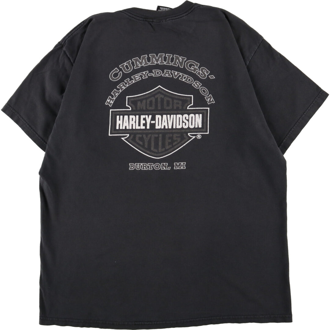 Harley-Davidson Double-sided Print Motorcycle Bike T-Shirt Made in USA Men's XL /eaa348960