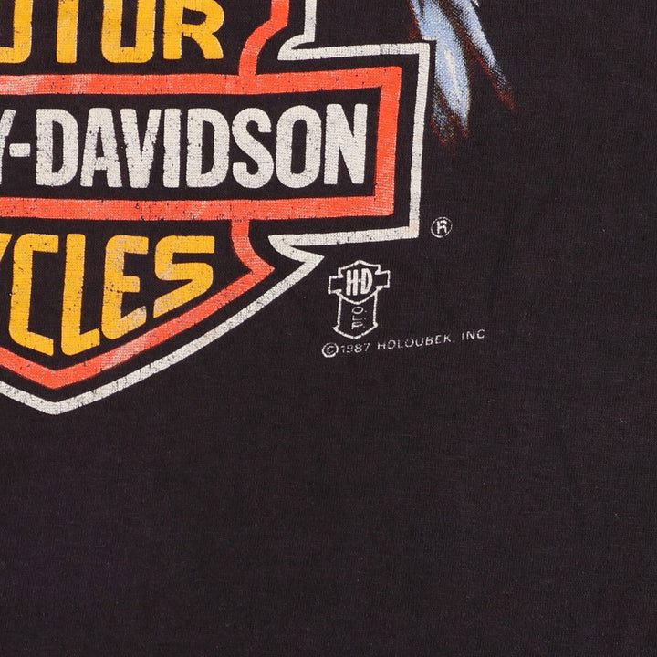 HOLOBEK Harley-Davidson Motorcycle Bike T-shirt Made in USA Men's M Vintage /eaa349168