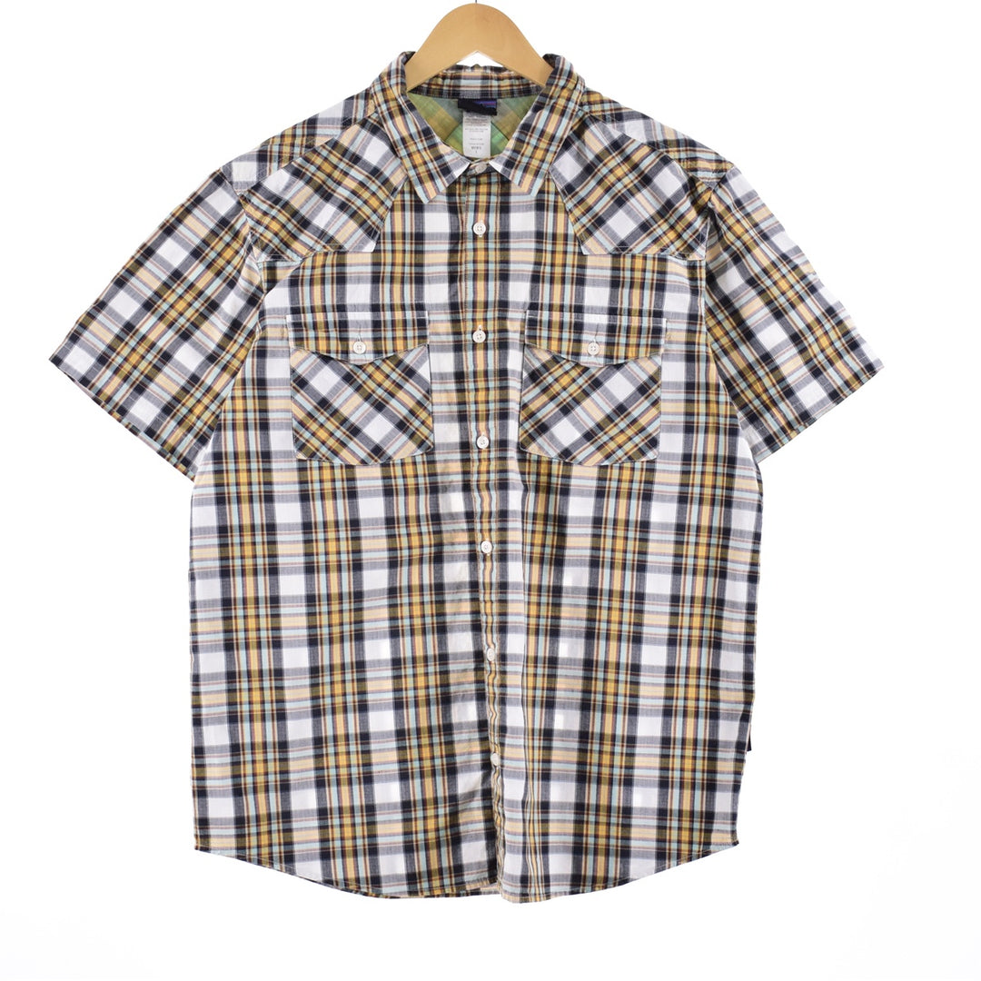 Patagonia ORGANIC COTTON 52221SP12 short sleeve check shirt, men's XL, made in 2012 /eaa349375