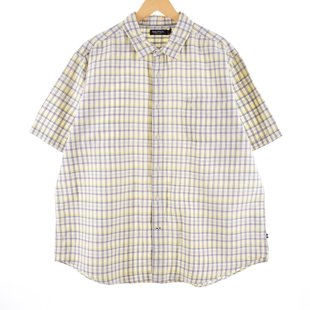 NAUTICA Short Sleeve Check Shirt Men's XXL /eaa349392