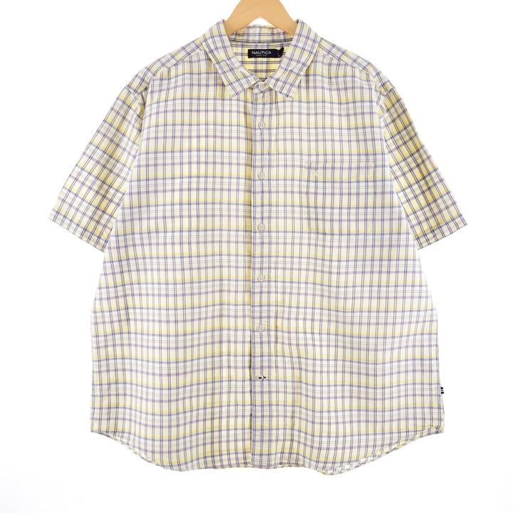 NAUTICA Short Sleeve Check Shirt Men's XXL /eaa349392