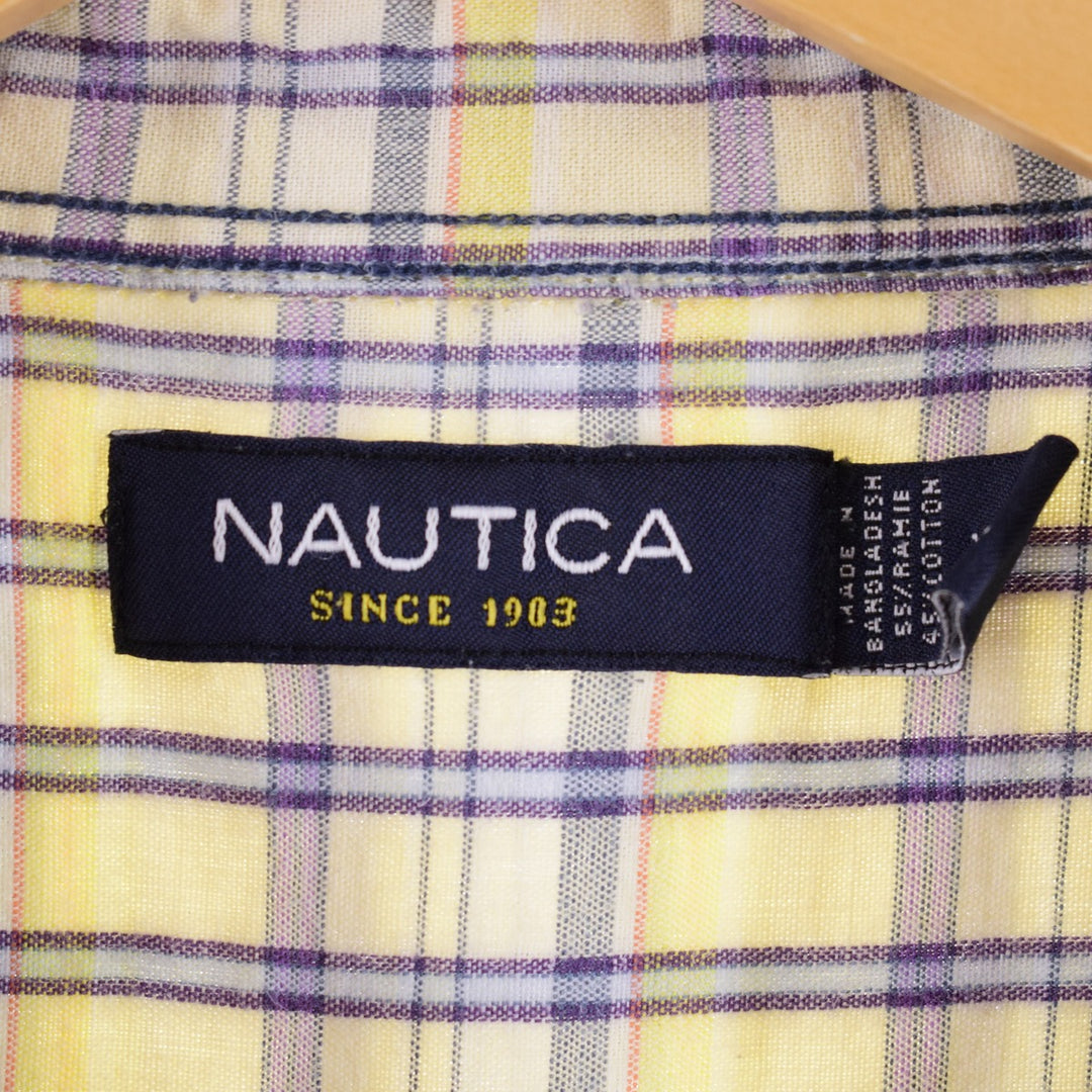 NAUTICA Short Sleeve Check Shirt Men's XXL /eaa349392