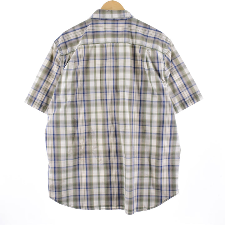 Carhartt RELAXED FIT short sleeve cotton check shirt, men's XL /eaa349397