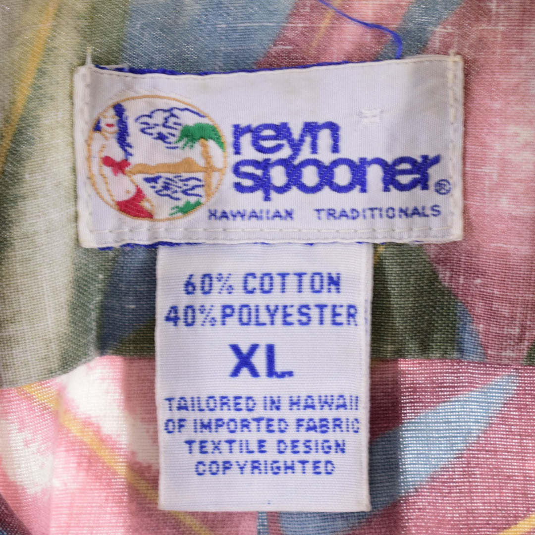 90'S Reyn Spooner Swimsuit Tag Bikini Tag All-Over Print Button-Down Hawaiian Aloha Shirt Made in Hawaii Vintage /eaa349926