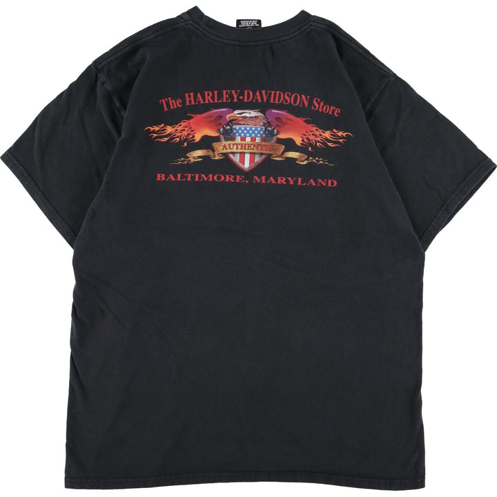 Harley-Davidson Double-sided Print Motorcycle Bike T-Shirt Men's L Vintage /eaa350075