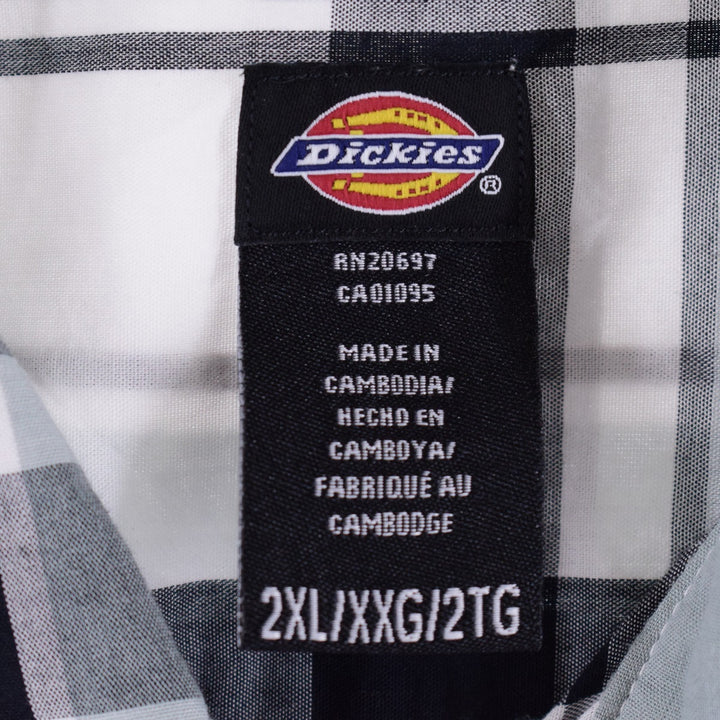 Dickies Relaxed Fit Short Sleeve Check Shirt Men's XXL /eaa350108