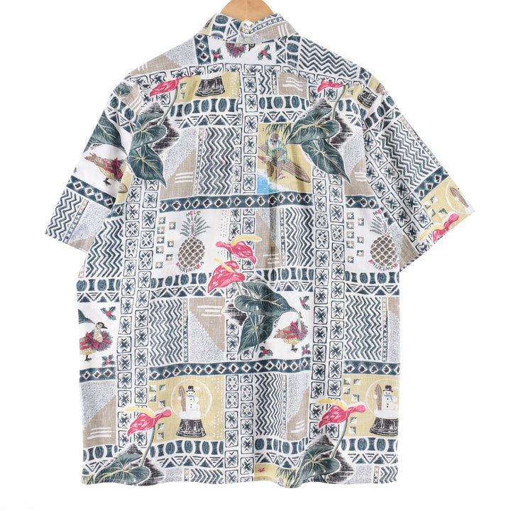 Reyn Spooner MELE KALIKIMAKA All-over Print Button-Down Hawaiian Aloha Shirt, Men's XL /eaa350247