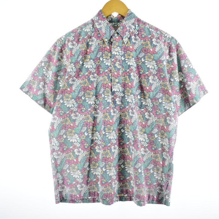 REYNSPOONER COMMEMORATIVE CLASSICS All-over Print Pullover Button-Down Hawaiian Aloha Shirt Made in Hawaii Men's M /eaa350274