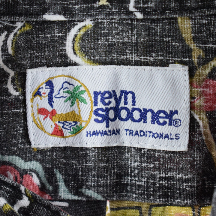 90'S REYNSPOONER Swimsuit Tag Bikini Tag All-Over Print Pullover Button-Down Hawaiian Aloha Shirt Men's XL Vintage /eaa350276