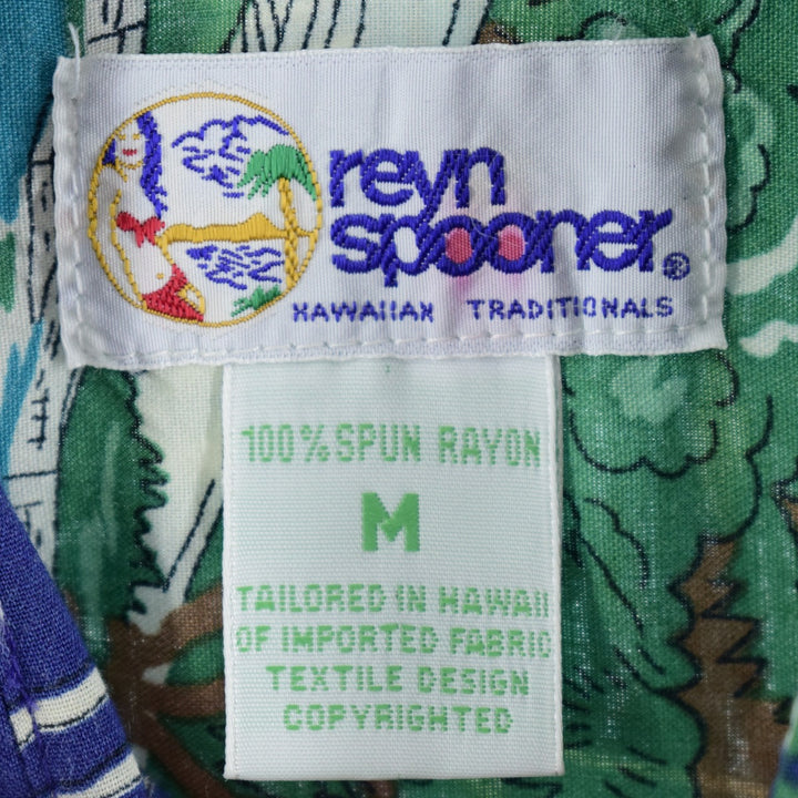 90'S REYNSPOONER Swimsuit Tag Bikini Tag Rayon Hawaiian Aloha Shirt Made in Hawaii Men's L Vintage /eaa350289