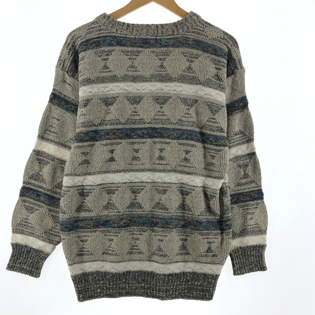 METHOD All-over Border Pattern Acrylic Knit Sweater Men's XL /eaa350456