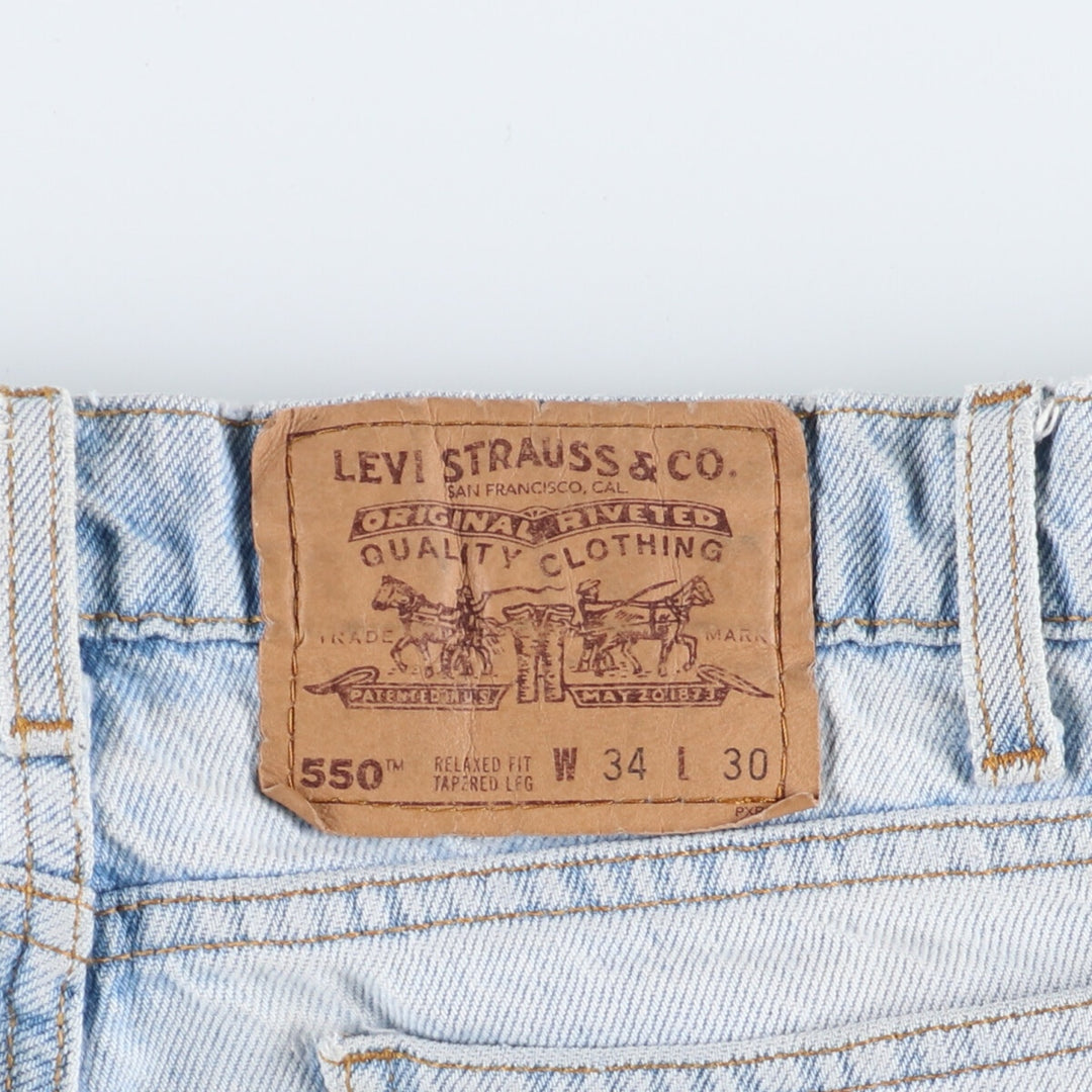 90'S Levi's 550 Relaxed Fit Tapered Leg Tapered Jeans Denim Pants Men's W33 Vintage / eaa350538