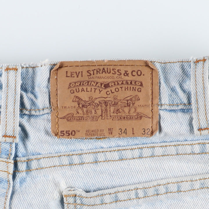 90'S Levi's 550 Relaxed Fit Tapered Leg Tapered Jeans Denim Pants Made in USA Men's W32 Vintage /eaa350556