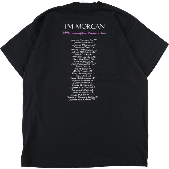 Fruit of the Loom Jim Morgan Double-sided Print Band T-Shirt Made in USA Men's L /eaa350615