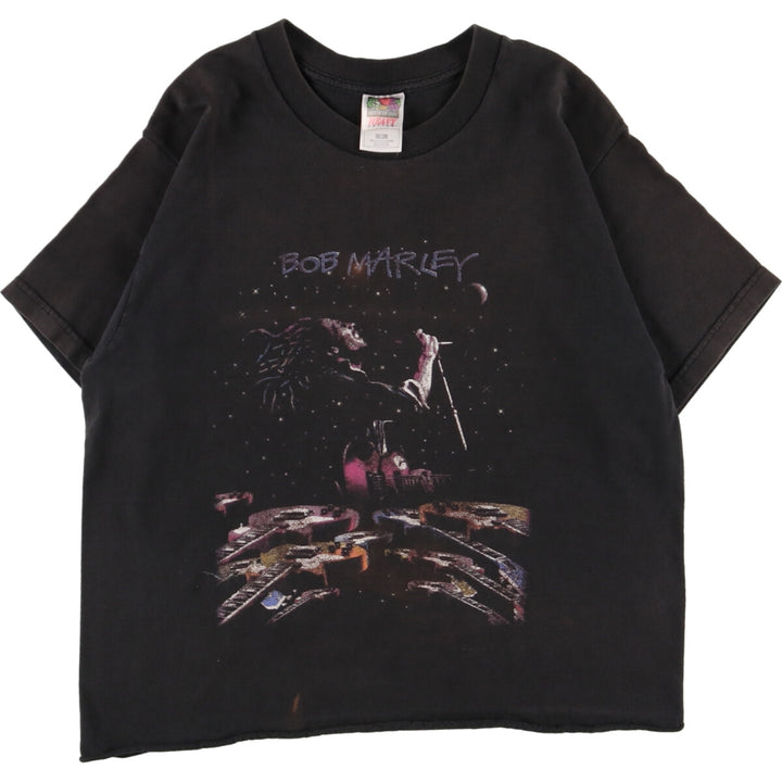 00'S Fruit of the Loom Double-sided Print BOB MARLEY Band T-Shirt Band Tee Men's M /eaa350676