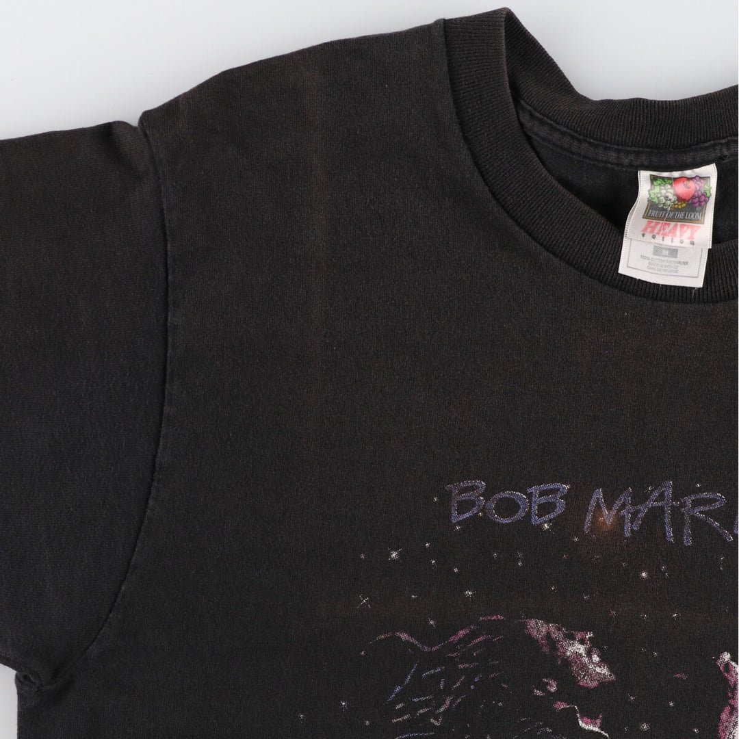 00'S Fruit of the Loom Double-sided Print BOB MARLEY Band T-Shirt Band Tee Men's M /eaa350676