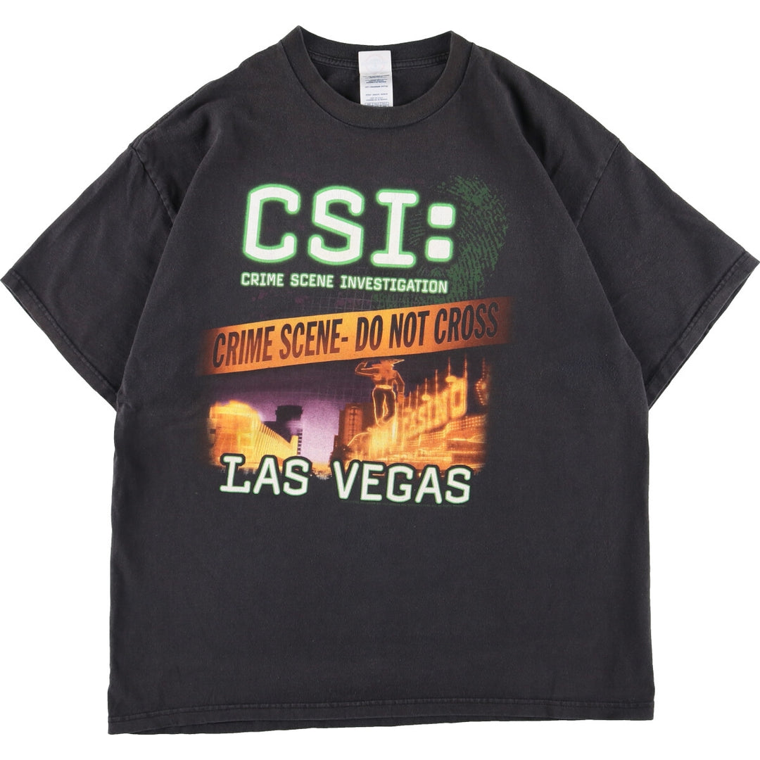 Vintage 00'S DELTA CSI Crime Scene Investigation TV Drama Movie T-shirt Men's L /eaa350700