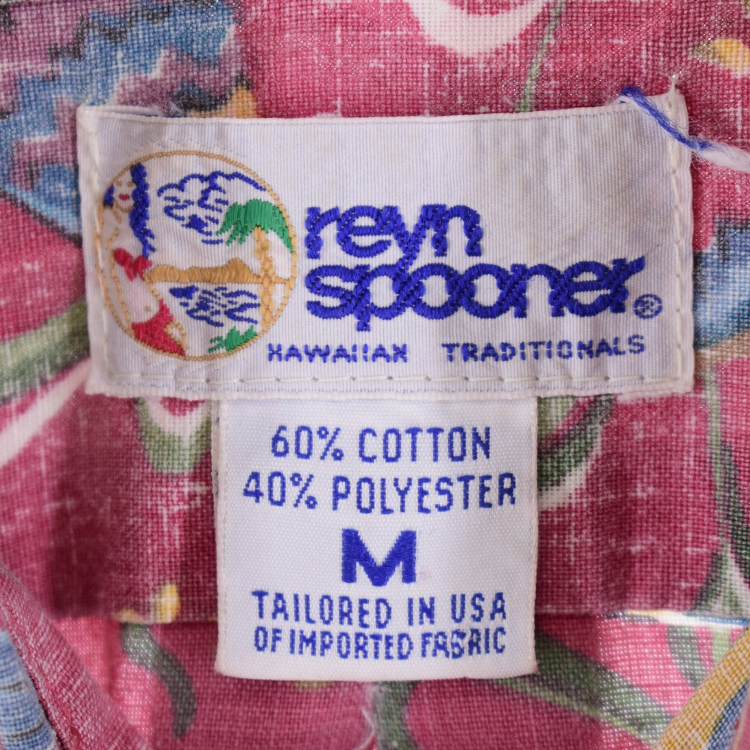 90'S REYNSPOONER Swimsuit Tag Bikini Tag All-Over Print Button-Down Hawaiian Aloha Shirt Made in USA Men's L Vintage /eaa350848