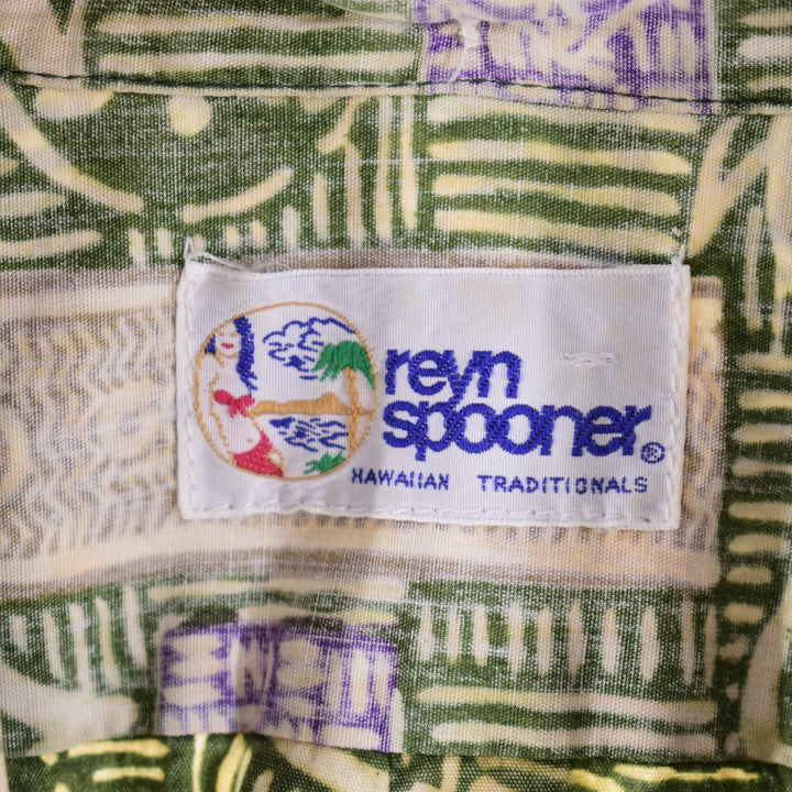 90'S REYNSPOONER Swimsuit Tag Bikini Tag All-Over Print Pullover Button-Down Hawaiian Aloha Shirt Men's XXL /eaa350859